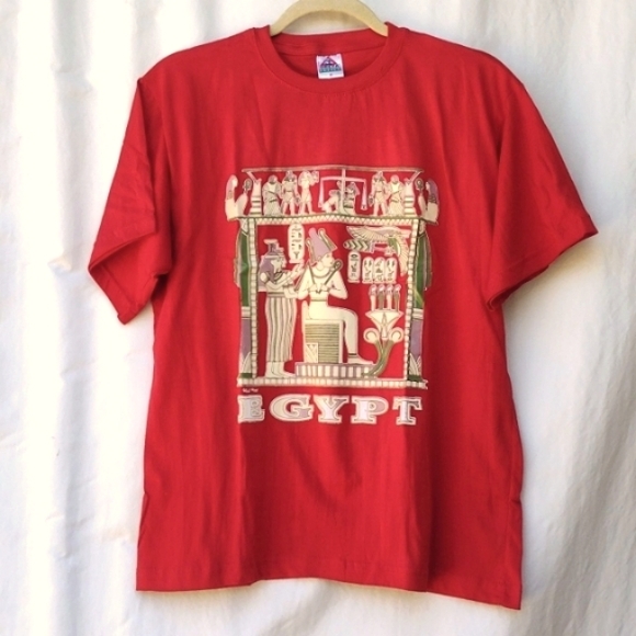 Delta Cotton Red Egyptian Souvenir T-shirt M - Picture 1 of 7